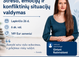 Peržiūrėti skelbimą - Streso, emocijų, konfliktų valdymas